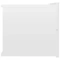 Tables de chevet 2 pcs Blanc brillant 40 x 30 x 30 cm Aggloméré