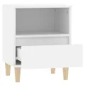 Tables de chevet 2 pcs Blanc 40x35x50 cm