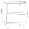Tables de chevet 2 pcs Blanc 40x35x50 cm