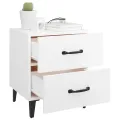 Tables de chevet 2 pcs Blanc 40x35x47,5 cm