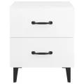 Tables de chevet 2 pcs Blanc 40x35x47,5 cm