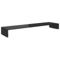 Meuble TV/ Support pour moniteur 120 x 30 x 13 cm Verre Noir