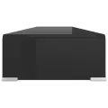 Meuble TV/ Support pour moniteur 120 x 30 x 13 cm Verre Noir