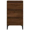 Table de chevet chêne marron 40x35x70 cm bois d'ingénierie