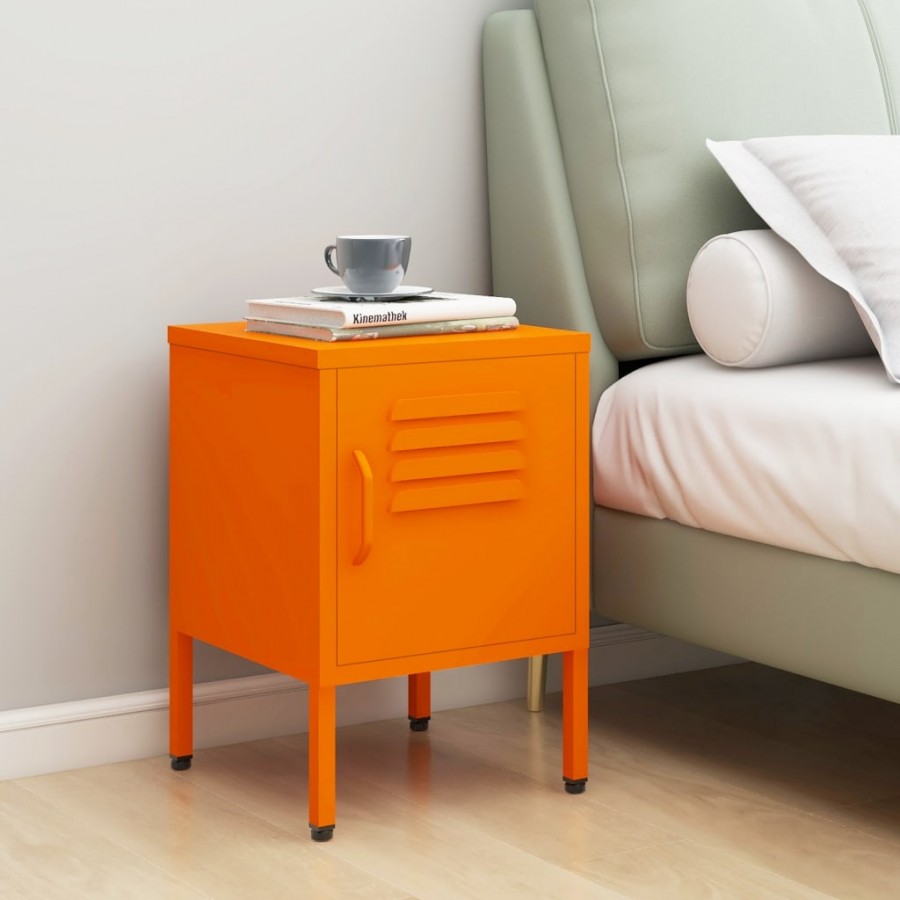 Table de chevet Orange 35x35x51 cm Acier