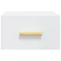 Tables de chevet murales 2 pcs blanc brillant 35x35x20 cm