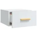 Tables de chevet murales 2 pcs blanc brillant 35x35x20 cm