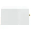 Tables de chevet murales 2 pcs blanc brillant 35x35x20 cm