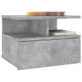 Tables de chevet flottantes 2 pcs Gris béton 40x31x27 cm Aggloméré