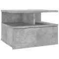 Tables de chevet flottantes 2 pcs Gris béton 40x31x27 cm Aggloméré