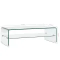 Table basse Clair 98 x 45 x 31 cm Verre trempé