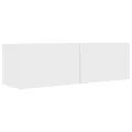 Ensemble de meuble TV 4 pcs Blanc Aggloméré