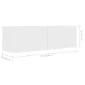 Ensemble de meuble TV 4 pcs Blanc Aggloméré