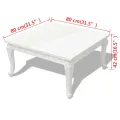 Table basse 80 x 80 x 42 cm Laquée Blanc