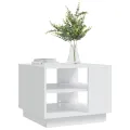 Table basse Blanc 55x55x43 cm Aggloméré