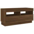 Meuble TV avec lumières LED chêne marron 80x35x40 cm