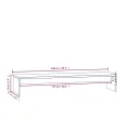Support de moniteur Blanc 100x27x15 cm Bois de pin solide