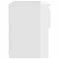 Tables de chevet 2 pcs Blanc brillant 40x30x39 cm Aggloméré