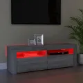 Meuble TV avec lumières LED sonoma gris 120x35x40 cm