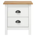Tables de chevet Hill 2 pcs Blanc 46x35x49,5 cm Bois pin solide