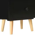 Tables de chevet 2 pcs Noir 40 x 30 x 50 cm Pin massif