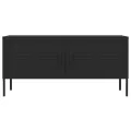 Meuble TV Noir 105x35x50 cm Acier