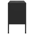 Meuble TV Noir 105x35x50 cm Acier