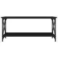 Table basse Noir 100x45x45 cm Bois d'ingénierie et fer