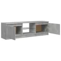 Meuble TV avec lumières LED gris béton 120x30x35,5 cm