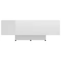 Table basse Blanc brillant 85x55x31 cm Aggloméré