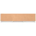 Meuble TV Blanc brillant 140x40x35,5 cm Aggloméré