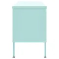 Meuble TV Vert menthe 105x35x50 cm Acier