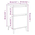 Tables de chevet 2 pcs chêne fumé 40x35x70 cm