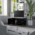 Meuble TV Noir 80x34x36 cm Aggloméré