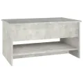 Table basse Gris béton 80x50x40 cm Bois d'ingénierie