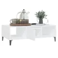 Table basse Blanc 103,5x60x35 cm Aggloméré