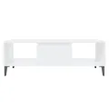Table basse Blanc 103,5x60x35 cm Aggloméré