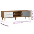 Meuble TV MOLDE Marron 158x40x49 cm Bois de pin massif