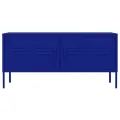 Meuble TV Bleu marine 105x35x50 cm Acier
