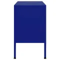 Meuble TV Bleu marine 105x35x50 cm Acier