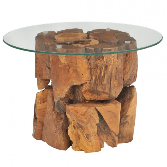 Table basse Bois flottant de teck massif 60 cm