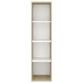 Meuble TV mural Blanc et chêne sonoma 37x37x142,5 cm Aggloméré