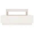 Table basse Blanc 80x55x40,5 cm Bois massif de pin