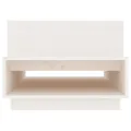 Table basse Blanc 80x55x40,5 cm Bois massif de pin