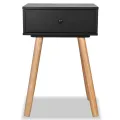 Table de chevet 2 pcs Bois de pin massif 40 x 30 x 61 cm Noir