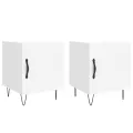 Tables de chevet 2 pcs blanc 40x40x50 cm bois d’ingénierie