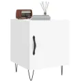 Tables de chevet 2 pcs blanc 40x40x50 cm bois d’ingénierie