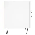 Tables de chevet 2 pcs blanc 40x40x50 cm bois d’ingénierie