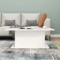 Table basse Blanc 102x55,5x40 cm Aggloméré