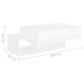 Table basse Blanc 105x55x32 cm Aggloméré
